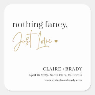 Gewoon Liefde Bewerkbare KLEUR Bruiloft Stickers