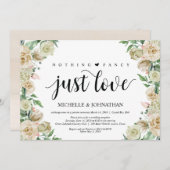 Gewoon liefde, Elopement Reception Kaart (Voorkant / Achterkant)