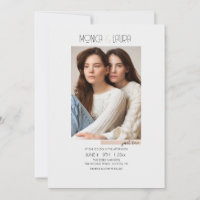 Gewoon liefde foto bruiloft uitnodiging