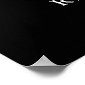 Gewoon liefde zwart en wit bruiloft welkom teken poster (Hoek)