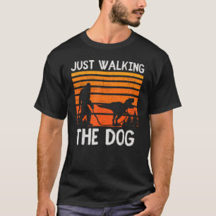 Gewoon lopen de hond - T Rex Dinosaur Bigfoot Vint T-shirt