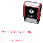 Gewoon "MAIL ONTVANGEN OP" Rubberen stempel (In situ)