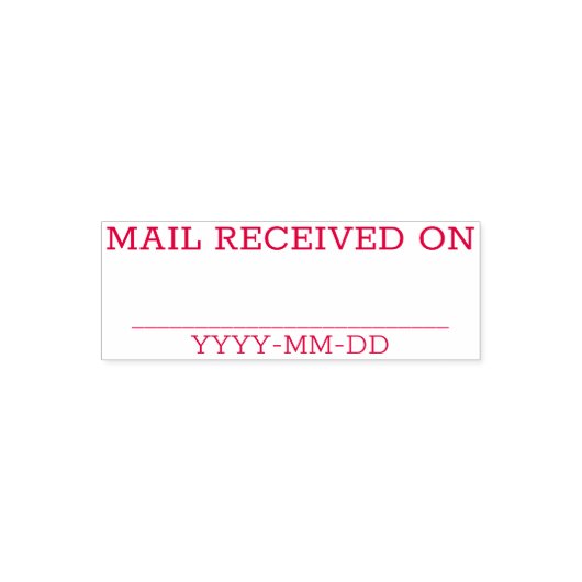 Gewoon "MAIL ONTVANGEN OP" Rubberen stempel (Design)