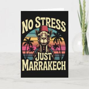 Gewoon Marrakech Kameel Zonsondergang Marokko Reis Kaart