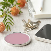 Gewoon, massief roze, kwartsblush sleutelhanger (Zijkant)