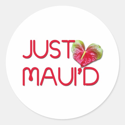 Gewoon Maui'd Ronde Sticker (Voorkant)