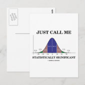 Gewoon me statistisch significant roepen briefkaart (Voorkant / Achterkant)