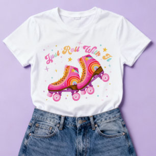 Gewoon Mee Rollen Roller Schaatsen Tiener Retro Ro Tri-Blend Shirt