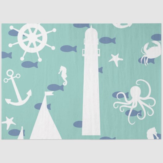 Gewoon meer nautische serie ontwerp 10 tissuepapier (Voorkant)