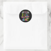 Gewoon meisje dat houdt van squishies en slijmerig ronde sticker (Tas)