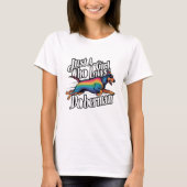 Gewoon meisje dat van Doberman houdt T-shirt (Voorkant)