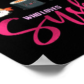 Gewoon meisje dat van Sushi Funny Japans Kawaii ho Poster (Hoek)