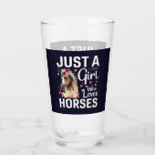 Gewoon meisje houdt van paarden glas (Voorkant)