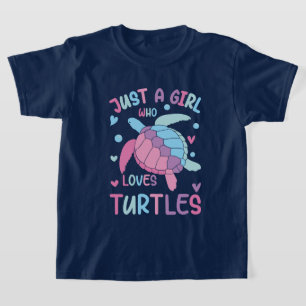 gewoon meisje houdt van schildpadden t-shirt