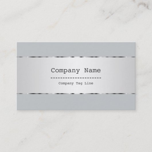 Gewoon metalen zilver design Roestvrij staal Visitekaartje (Voorkant)