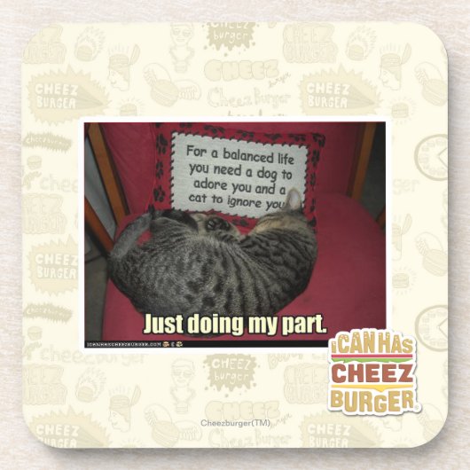 Gewoon mijn deel doen. drankjes onderzetter (Voorkant)