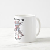 Gewoon mijn hart tonen (anatomisch hart) koffiemok (Voorkant rechts)