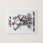 Gewoon mijn hart tonen (anatomisch hart) legpuzzel (Horizontaal)