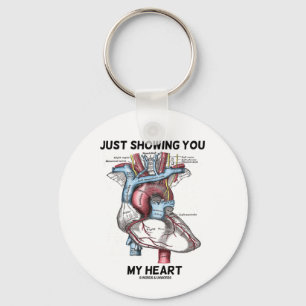 Gewoon mijn hart tonen (anatomisch hart) sleutelhanger