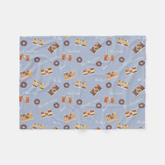 Gewoon Milimalist  camera's Fotografie Fleece Deken (Voorkant (Horizontaal))