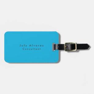 Gewoon minimalistisch blauw bagagelabel