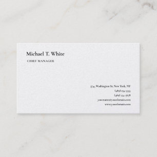 Gewoon minimalistisch professioneel klassieker visitekaartje