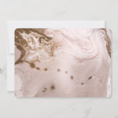 Gewoon modern Gold White PINK Text Baby shower Kaart (Achterkant)