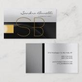 Gewoon modern Monogram consultant Visitekaartje (Voorkant / Achterkant)