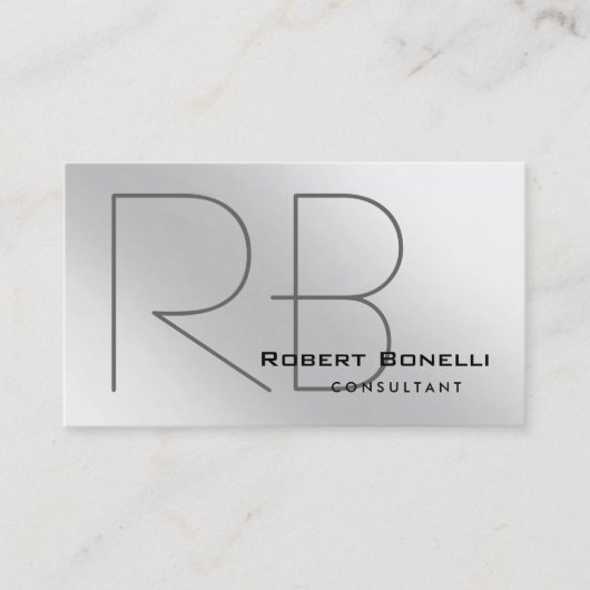 Gewoon modern Monogram consultant Visitekaartje (Voorkant)