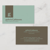 Gewoon modern Visitekaartje - blauw/bruin (Voorkant / Achterkant)