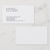 Gewoon modern, wit, stijlvol Visitekaartje (Voorkant / Achterkant)