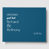 Gewoon moderne, trendy bruiloft gastenboek (Voorkant)