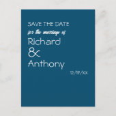 Gewoon moderne, trendy bruiloft Save the Date Aankondigingskaart (Voorkant)