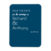 Gewoon moderne, trendy bruiloft Save the Date Magneet (Verticaal)