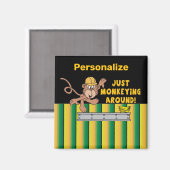 Gewoon Monkeing rond apen Magneet (Voorkant / Achterkant)