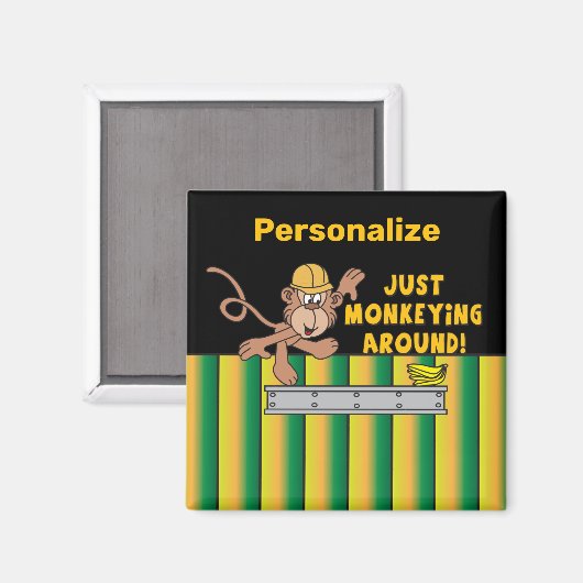 Gewoon Monkeing rond apen Magneet (Voorkant / Achterkant)