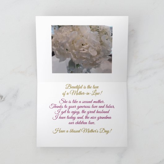 Gewoon mooi, schoonmoeder, Moederdag Kaart (Binnen)