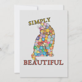 Gewoon mooie, kleurrijke katteliefde feestdagenkaart