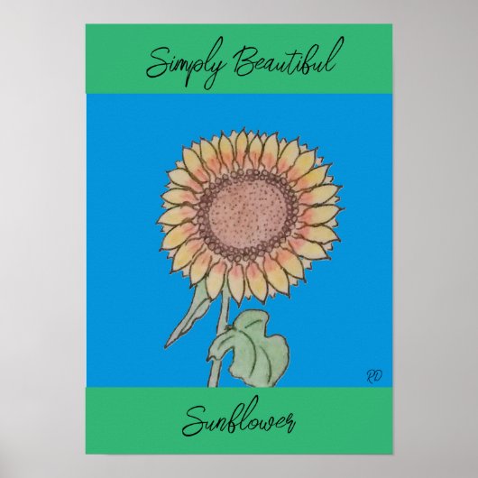 Gewoon mooie zonnebloem poster (Voorkant)