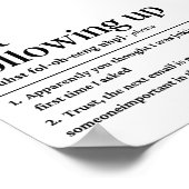 Gewoon naar de grappige definitie kijken poster (Hoek)