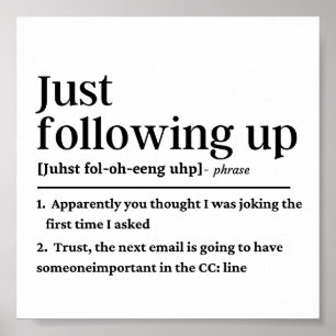 Gewoon naar de grappige definitie kijken poster