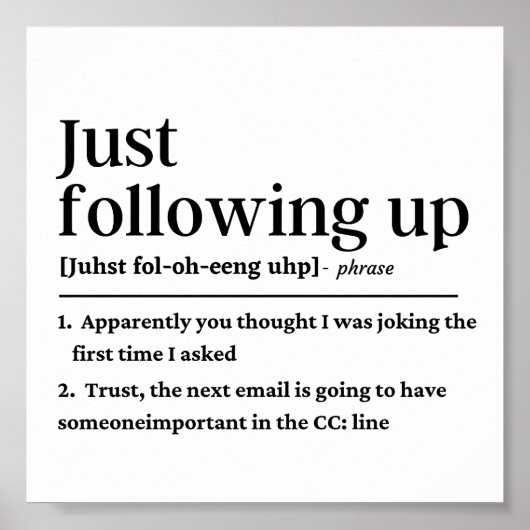 Gewoon naar de grappige definitie kijken poster (Voorkant)