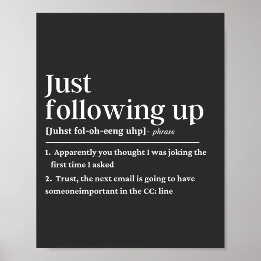 Gewoon naar de grappige definitie kijken poster (Voorkant)