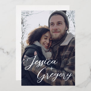 Gewoon Namen Save The Date Folie Uitnodiging