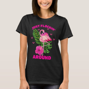 Gewoon om je heen. Funny Summer Flamingo Tropica T-shirt