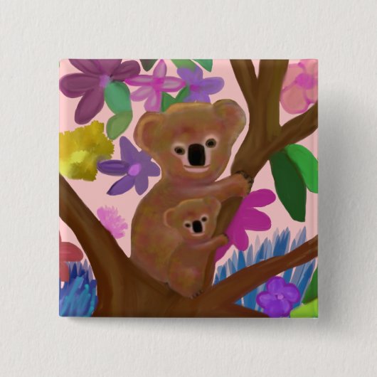 Gewoon om je heen vierkante button 5,1 cm (Voorkant)