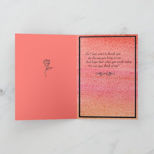 Gewoon omdat, aan jou denkend, Glimlach vandaag, Kaart (Binnen)