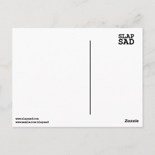 Gewoon omdat het een grappig briefkaart is (Achterkant)