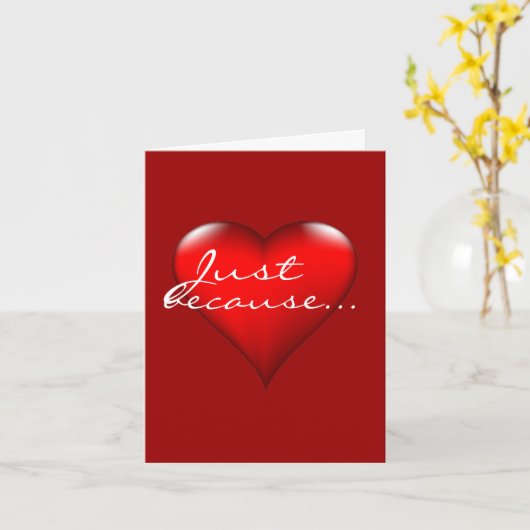 Gewoon omdat het hart uitdrukt kaart (Gele Bloem)