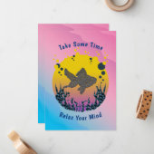 Gewoon omdat ontspan Waterverf personaliseren Notitiekaartje (Voorkant / Achterkant in situ)